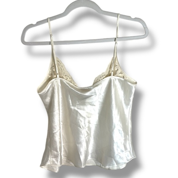 Vintage Victoria’s Secret Gold Label White Cream Lace Tank Size Medium Bridal - Picture 5 of 5